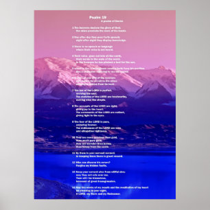 Affiche Bible, Psaume19