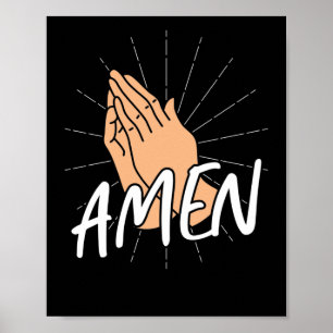 Affiche Bible Verse Amen Dieu