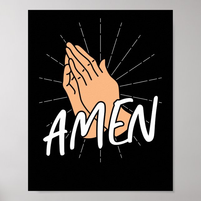 Affiche Bible Verse Amen Dieu (Devant)