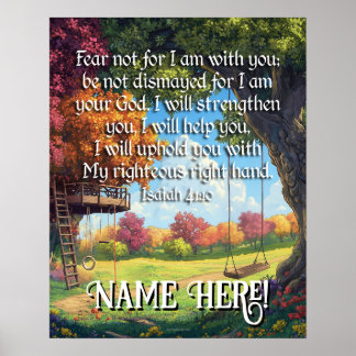 Affiche Bible Verse Citation Garçons Forêt aire de jeu Enf