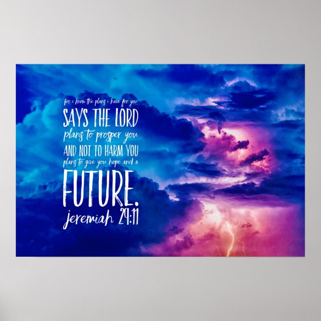 Affiche Bible Verse Écriture chrétienne Citation biblique (Devant)