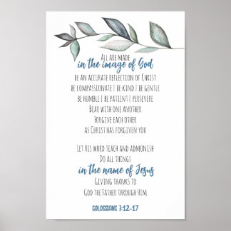 Affiche Bible Verse Écriture Mur Art Image de Dieu