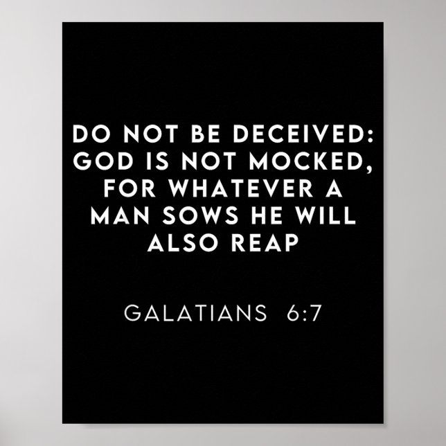Affiche Bible Verse Galatian 6_7 Funny Meme Viral Christia (Devant)