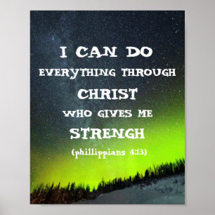 Affiche Bible Verse Inspiration Citation Écriture Aurora