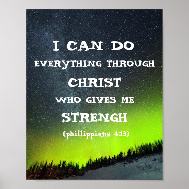 Affiche Bible Verse Inspiration Citation Écriture Aurora (Devant)