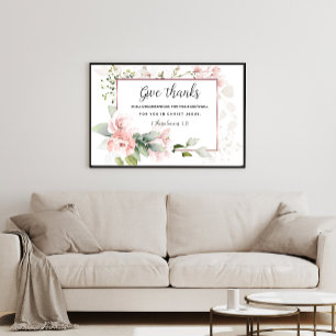 Affiche Bible Verse Mur Art, 1 Thessaloniciens 5:18