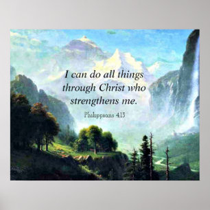 Affiche Bible verse, Phil 4:13, I can do all things...