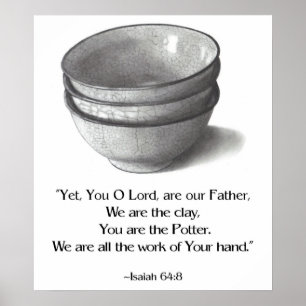 AFFICHE BIBLE VERSE, VOUS ÊTES LE POTTER, ISAIAH