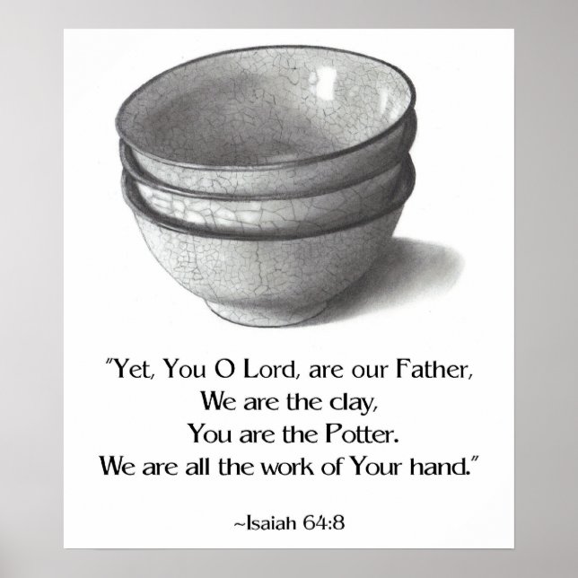 AFFICHE BIBLE VERSE, VOUS ÊTES LE POTTER, ISAIAH (Devant)