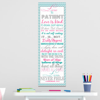 Affiche Bible Verser "L'Amour Est" 1Corinthiens