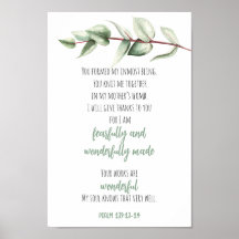 Bible Verset Écriture Mur Art Green Eucalyptus