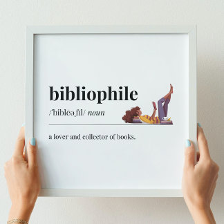 Affiche Bibliophile Définition un amoureux des livres