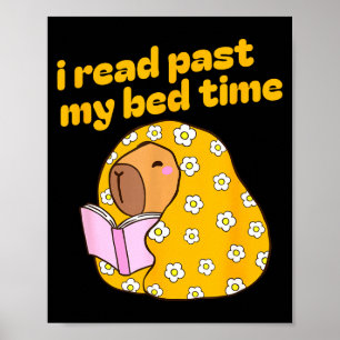 Affiche Bibliothécaire amateur de livres capybara drôle li