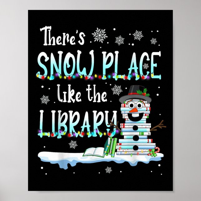 Affiche Bibliothécaire Il n'y a pas d'endroit comme la bib (Devant)