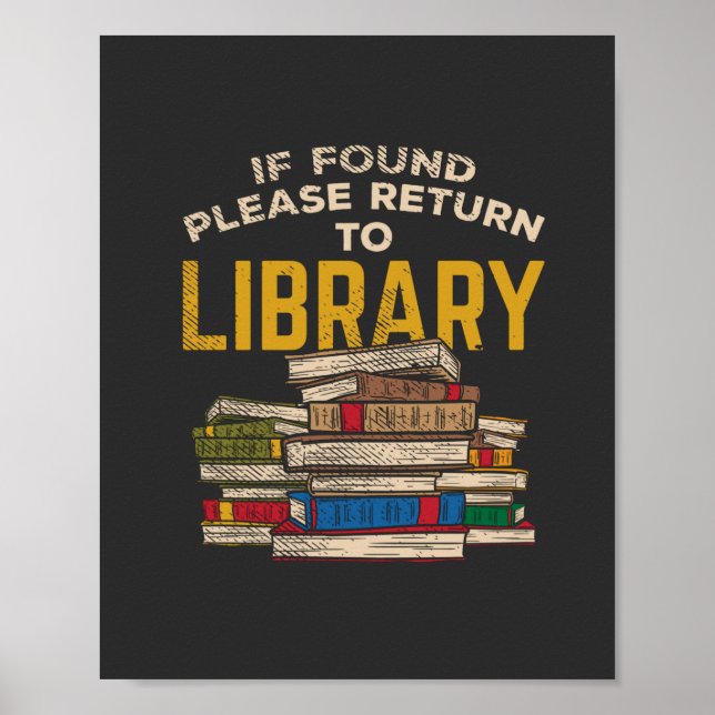 Affiche Bibliothécaire Lecture cadeau (Devant)