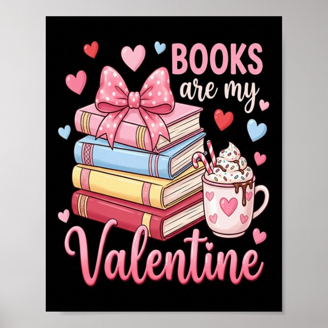 Affiche Bibliothécaire Les livres sont mon Valentin Profes (Devant)