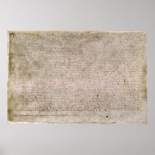 Affiche Bibliothèque 1215 britannique de la Magna Carta