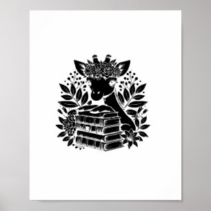 Affiche Bibliothèque Bookworm de livres de Giraffe Books b