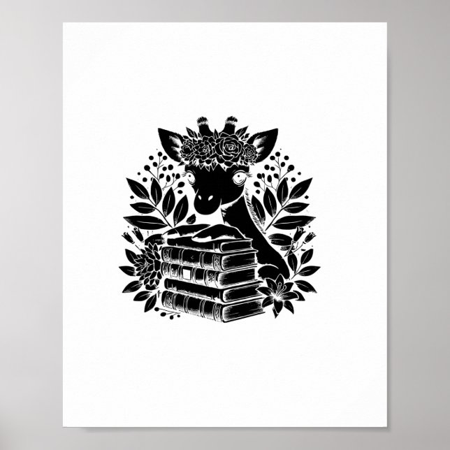 Affiche Bibliothèque Bookworm de livres de Giraffe Books b (Devant)
