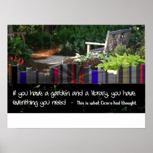 Affiche Bibliothèque de jardins