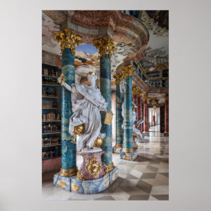 Affiche Bibliothèque de style Rococo