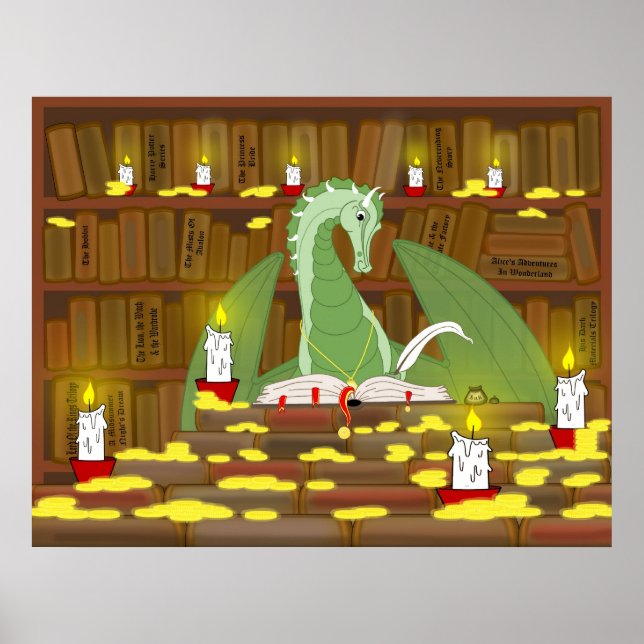Affiche Bibliothèque Dragon (Devant)