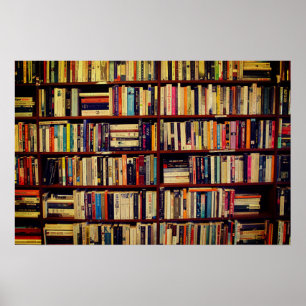 Affiche Bibliothèque étagères