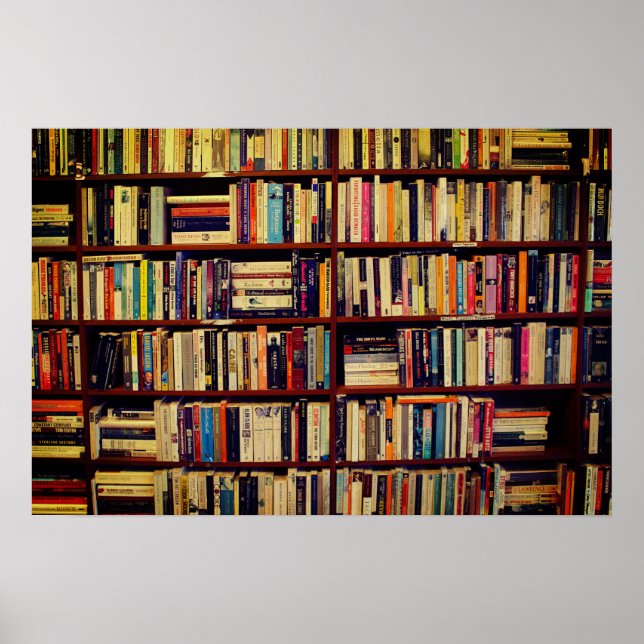 Affiche Bibliothèque étagères (Devant)