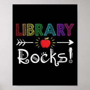 Affiche Bibliothèque Rocks Professeur Étudiant S'Amuser Re