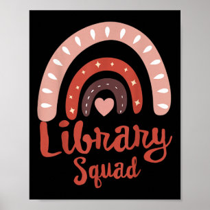 Affiche Bibliothèque Squad School Squad Librarian Livre de