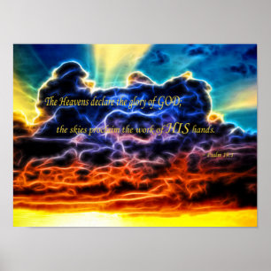 Affiche Biblique Électrifié Cumulus Nuages Skyscape