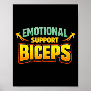 Affiche Biceps de soutien émotionnel Humour drôle de frère