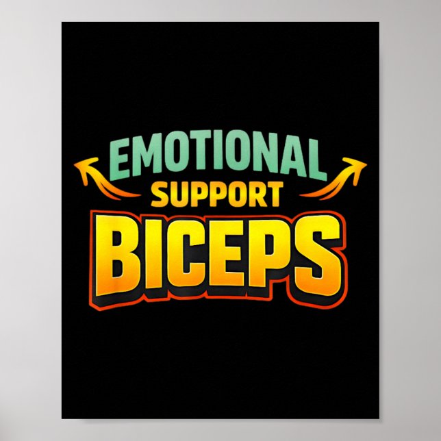 Affiche Biceps de soutien émotionnel Humour drôle de frère (Devant)