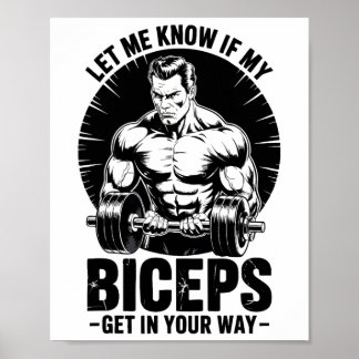 Affiche Biceps drôles Fitness Musculation Haltérophilie 