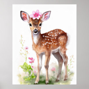 Affiche Biche Fille Vintage 1