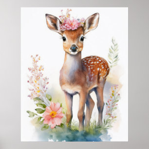 Affiche Biche Fille Vintage 2