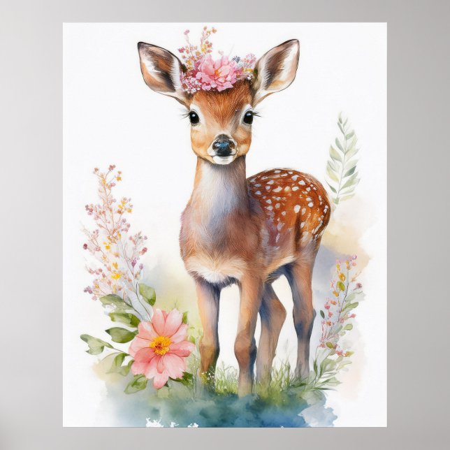 Affiche Biche Fille Vintage 2 (Devant)