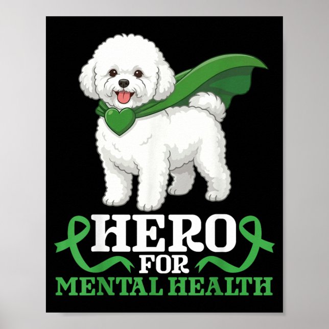 Affiche Bichon Frise chien héros pour la sensibilisation à (Devant)