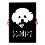 Affiche Bichon Frisé Pop Art Minimaliste Chic Noir & Blanc<br><div class="desc">Faites une déclaration artistique audacieuse sur votre mur avec cette affiche dramatique de Bichon Frisé dans le style Pop Art ! Avec le visage blanc emblématique et duveteux de la race représenté dans des couleurs à fort contraste et dans un style Pop Art dynamique, cette image saisissante est couronnée des...</div>