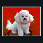 Affiche Bichon Frise Pop Art Prints<br><div class="desc">Aimez le Bichon Frise ? Voici votre chance de montrer cette adorable race au monde,  avec une peinture numérique pop art colorée,  amusante. Le passage à une taille d'impression standard facilitera vos options d'encadrement.</div>