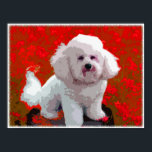 Affiche Bichon Frise Pop Art Prints<br><div class="desc">Aimez le Bichon Frise ? Voici votre chance de montrer cette adorable race au monde,  avec une peinture numérique pop art colorée,  amusante. Le passage à une taille d'impression standard facilitera vos options d'encadrement.</div>