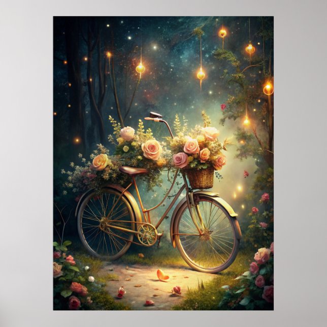Affiche Bicycle and Flowers (Devant)