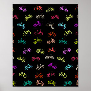 Affiche Bicycle pattern invitation