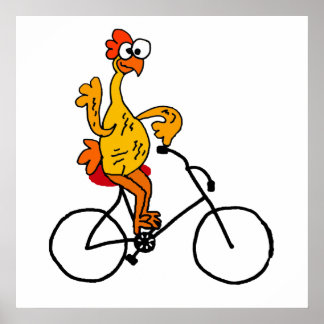 Affiche Bicyclette en caoutchouc amusant