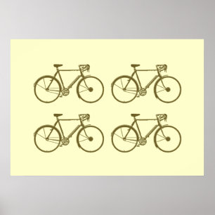 Affiche bicyclettes. imprimer pour murs