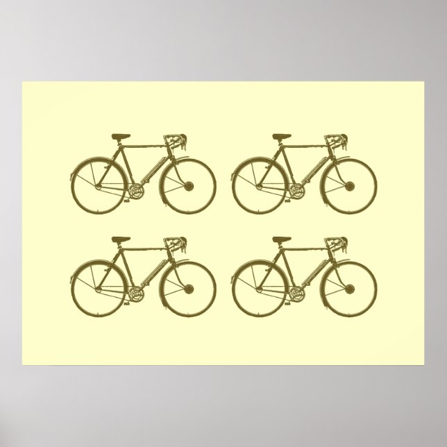 Affiche bicyclettes. imprimer pour murs (Devant)