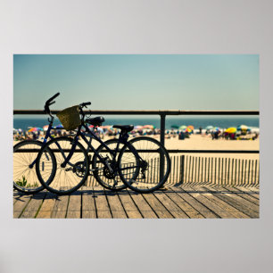 Affiche Bicyclettes sur la promenade