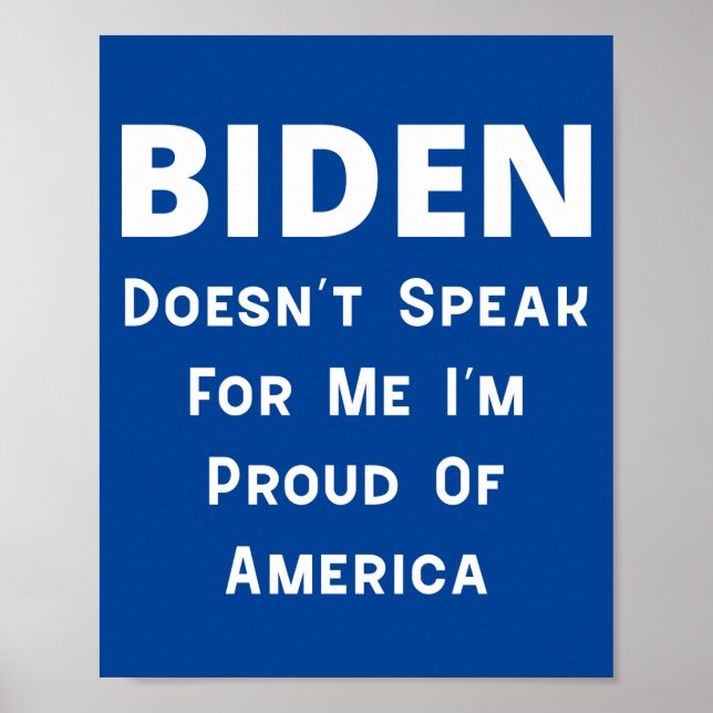 Affiche Biden - Fier De L'Amérique (Devant)