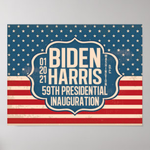 Affiche Biden Harris 59e Inauguration Commémorative