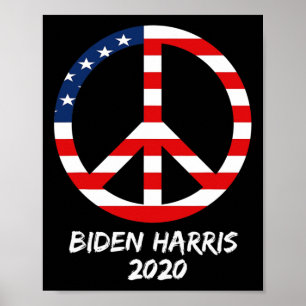 Affiche Biden Harris Élection Démocratique Usa Drapeau Pai